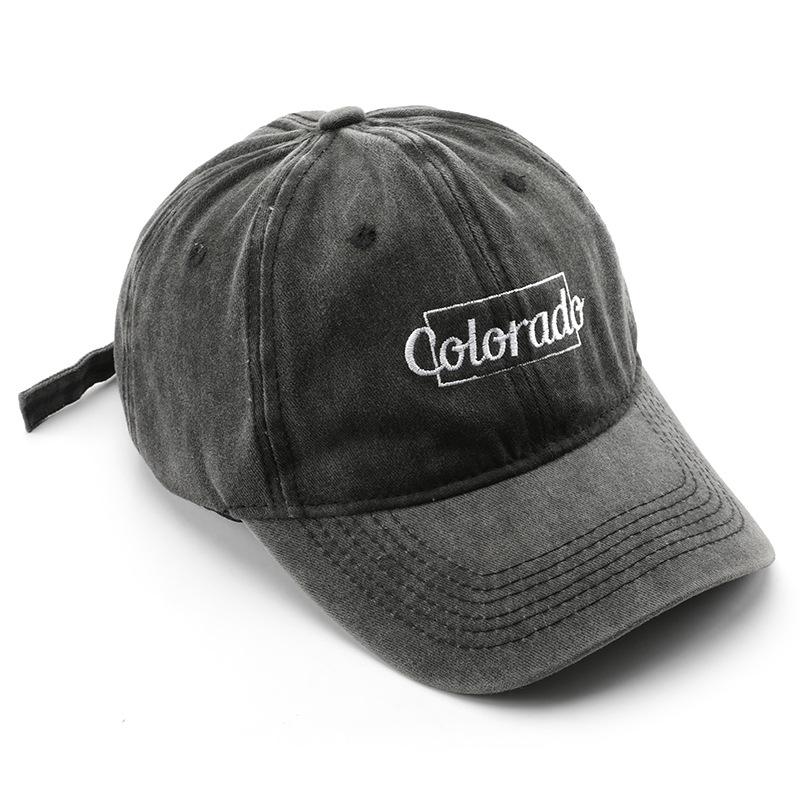 Women's Washed Letter Embroidered Baseball Cap Outdoor Men's Travel Sun Protection Baseball Cap