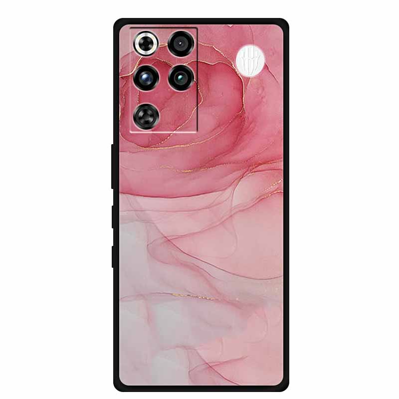 For ZTE Nubia RedMagic 11 Pro Case Marble Soft Silicone Phone Cases for RedMagic 11 Pro Back Cover Colorful Mica Painted Bumper