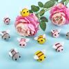 10Pcs Cute Wool Felt Bumble Bee Craft Decor Ball for Christmas Clothing Tent Hat Decoration DIY and Handmade Crafts Toy