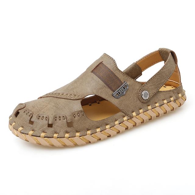 Мужские сандалии, летние уличные пляжные сандалии на плоской подошве, дышащие легкие повседневные мужские туфли, мужские тапочки высокого качества, размер 38–45