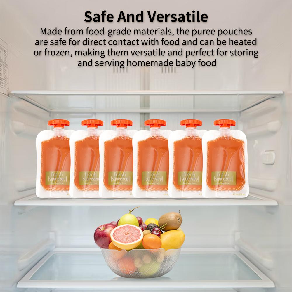 Многоразовые пакеты для детского питания, домашние контейнеры для хранения детского питания, пакеты для пюре для детей и