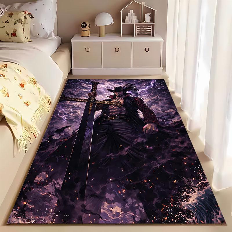 "Dark Warrior with Giant Sword" suitable as a non-slip mat for the living room or bedroom sofa