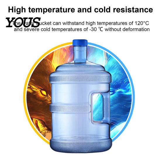 Reusable Beverage Dispenser Jug Water with Handle And Screw Top, 3.78L Capacity Portable Bucket Dispenser, Plastic Bottle for Home Office Easy Carry