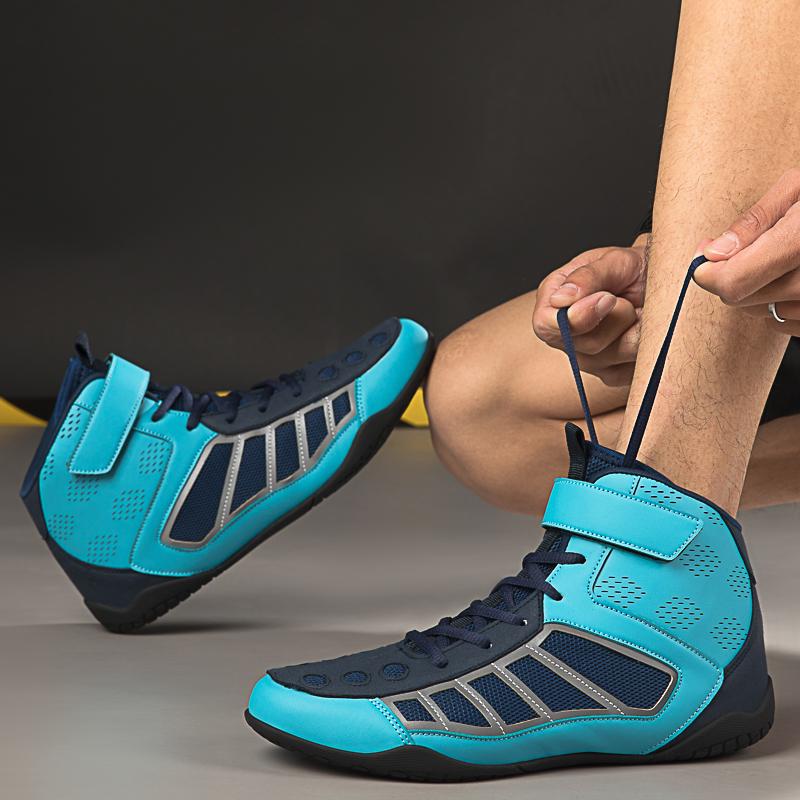 Боксерские ботинки унисекс 36-46, дышащие сетчатые ботинки большого размера, легкие боксерские ботинки, боевая тренировочная обувь, мотоциклетные ботинки