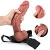 Женский фаллоимитатор с ремешком, реалистичный пенис, страпон на присоске, фаллоимитатор, секс-игрушки для женщин-лесбиянок, мягкий силикон