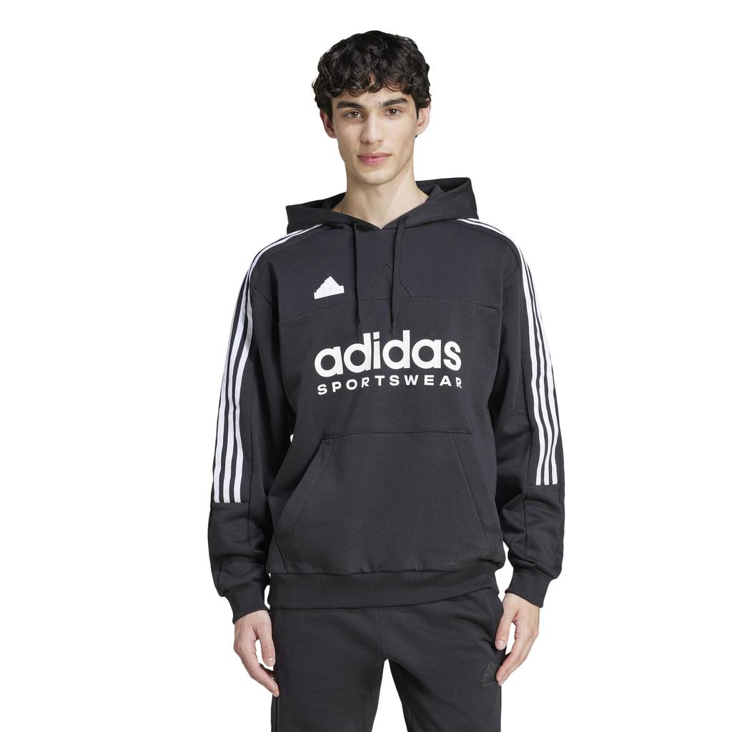 Adidas Tiro Size Small Men's Fleece-Lined Sweatshirt, JSO38, Black/White (IW5936),