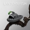 Fashion Women Lantern Fish Slides Thick Sole Shark Slippers 2025 Summer New Couple's Indoor Outdoor Man's Anti Skid Home Funny Slides