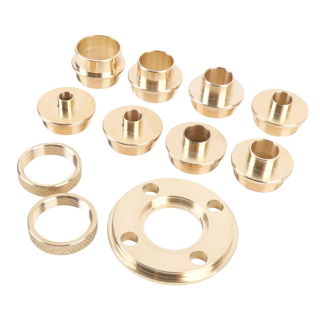 11 Piece Router Guide Kit Brass Efficient Long Lasting Router Template Guide for Woodworking