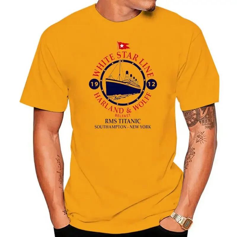 Classic Film Boat Ship Sailing Tee Cool Tee Shirt White Star Line Titanic Inspired clothing graphic t shirts harajuku