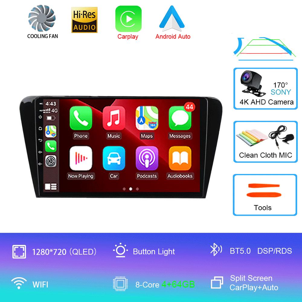 Для Volkswagen Skoda Octavia 3 A7 2013-2018 Автомобильный стерео радио Мультимедиа Видеоплеер Навигация GPS 4G Carplay 2 Din Android 14