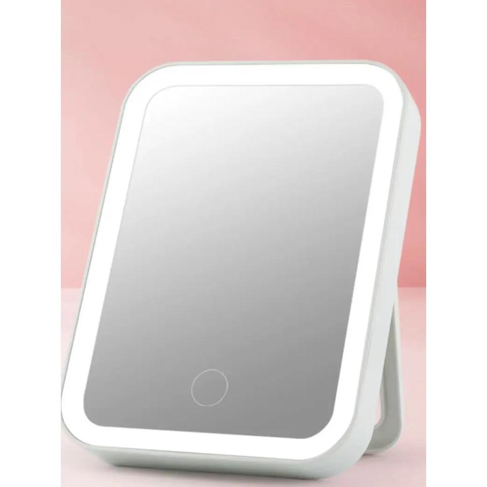 USB портативное компактное светодиодное зеркало для макияжа с сенсорным экраном и функцией затемнения