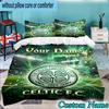 Custom Name Celtic Fc Crest Design 3PCS Bedding Set For Bedroom Dormitory,Including 1pc Duvet Cover And 2pcs Pillowcases Large size Fan gift