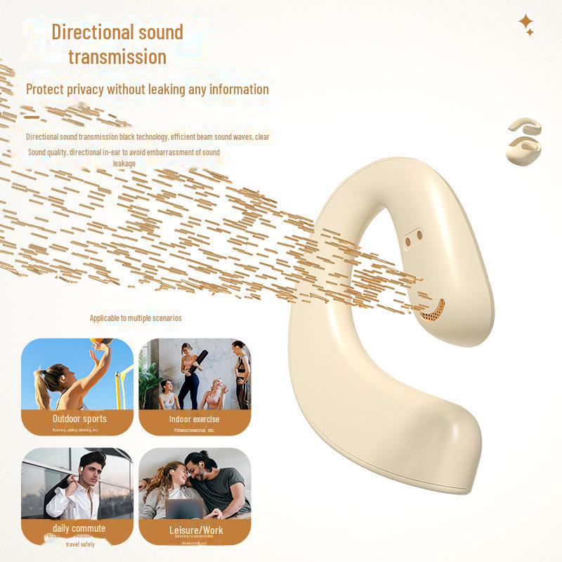 BY01 Маленький кокосовый шар H585 Беспроводные наушники с костной проводимостью Bluetooth для спорта с заушным креплением