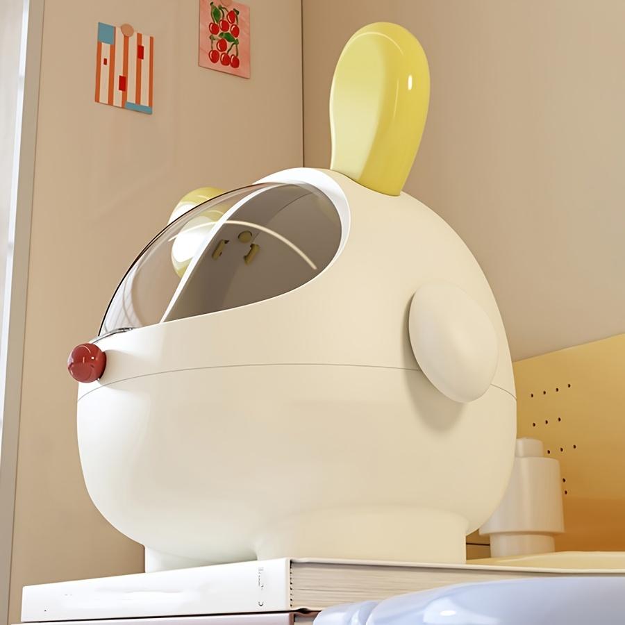 Милая косметическая коробка-органайзер в форме кролика - Многофункциональный кейс для демонстрации макияжа с хранилищем для ювелирных изделий и помад