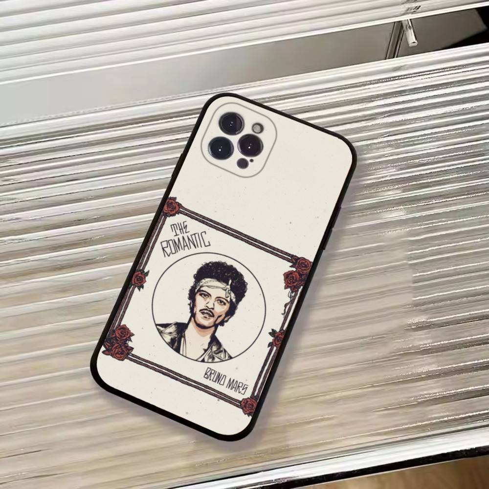 Чехол для телефона с певцом Бруно Марсом Для iPhone 17,16,15,14,13,12,11 Plus,Pro Max,XS,Мягкий черный чехол