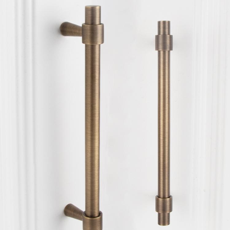 Solid Brass Brushed Antique Brass Bronze 500mm Pull Drawer Knobs T Bar Kitchen Cabinet Handle