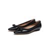 Dafoni Comfortable Low Heel Flat Pumps with 2cm Pointed and Ribbon Perfect for and Dates Women's Heel, Toe, Detail, Commuting, School,