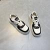 Кроссовки с пандой и квадратным носком меньшинства, новые весенние женские весенние повседневные спортивные маленькие белые туфли на толстой подошве в тон, трендовые