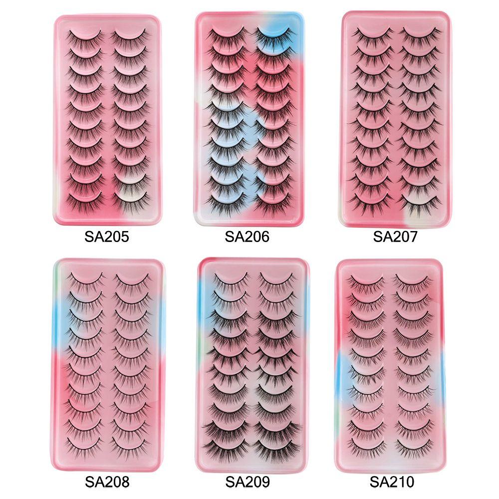 Wispy Cat-Eye Makeup Dramatic Fake Eyelashes Manga Lashes Anime Lashes Cosplay Lashes Mink Lashes