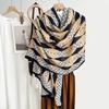 Новый шарф женский осенне-зимний высококлассный модный с цепочкой хлопково-льняной шарф женская теплая пряжа шаль