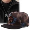 Комплект из 2 предметов: мужская и женская кепка с плоскими полями, вышитый скорпион, ожерелье, модная спортивная бейсболка для отдыха, кепка в стиле хип-хоп, камуфляжная кепка