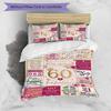 Happy 60th Birthday Celebration 3‑Piece Bedding Set,Soft Breathable Duvet Cover with 23 Pillowcases,Multi‑Scene for Bedroom Dorm,Perfect Holiday Birth