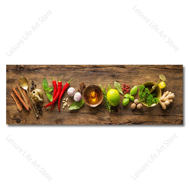 Красочные травы и специи HD картины холст картины разнообразие специй и трав на кухонном столе настенное искусство декор комнаты без рамки