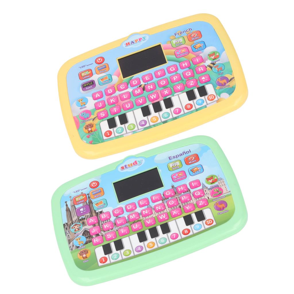 LED Spanish Learning Tablet for Toddlers Early Education Alphabet Words Numbers Math Learning Electr