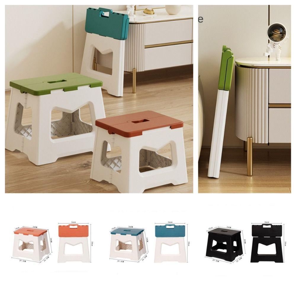 Thickened Folding Step Stool Lightweight Footstool Multi Purpose Foldable Stool Hiking