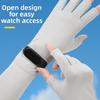 Solid Color Ice Silk Arm Sleeve Sun Protection Summer Arm Cover Women's Gloves Long Sleeve  Men