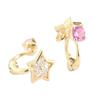Пирсинг K18 Звездный мотив Выбираемые украшения Оригинальные пирсинги Серьги Звезда Бриллиантовые серьги Кафф Дорожные рождественские украшения Рождественские украшения Розовый