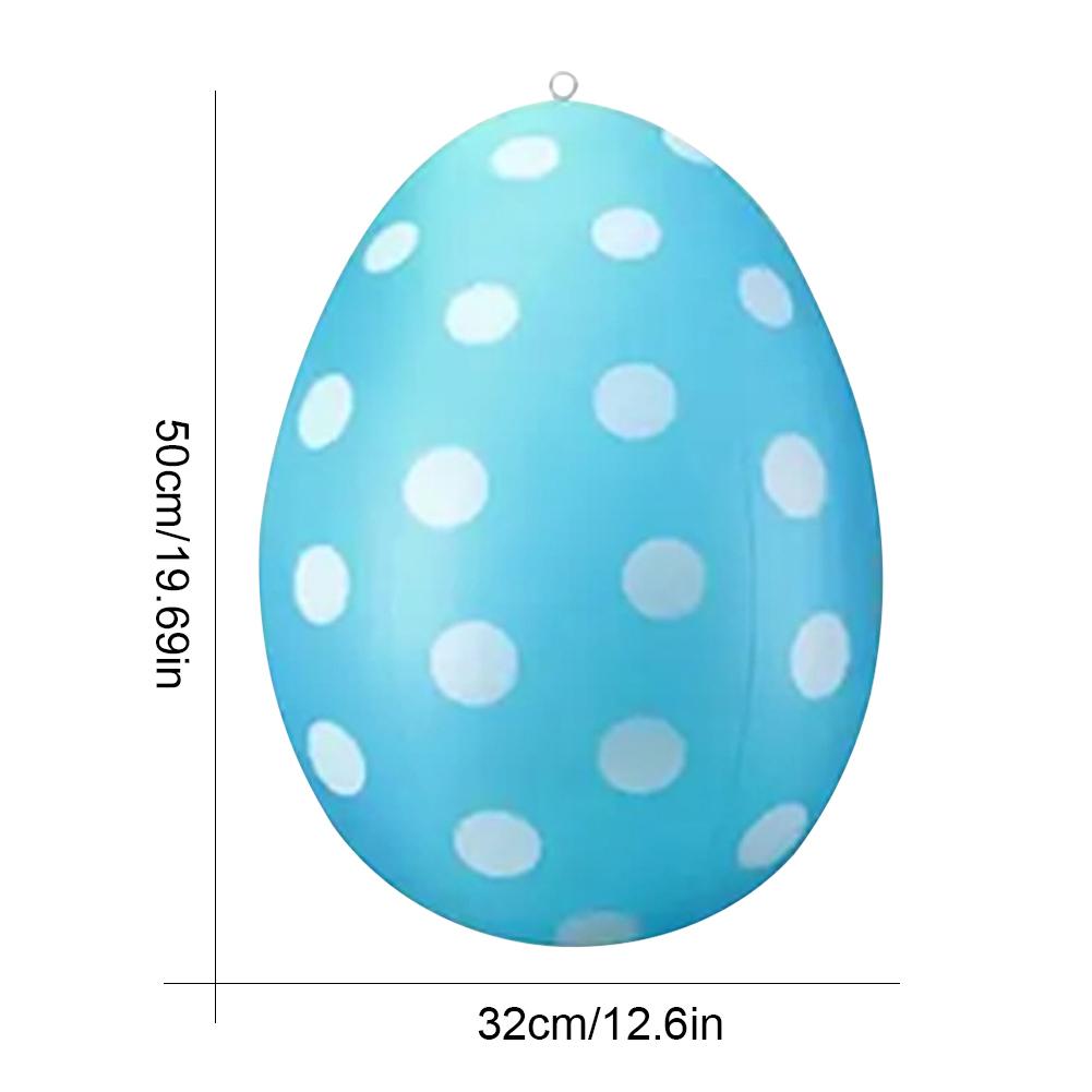 Easter Inflatable Egg Party Balloon DIY Plastic Egg Ball Wear Resist Colorful Egg Balloon Outdoor Garden Yard Lawn Decoration