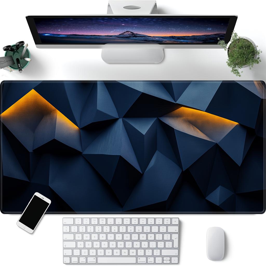 Large 3D Geometric Mouse Pad MM Desk Mat Non-Slip Rubber Computer pad for PC Gaming accessories Office Home work carpet