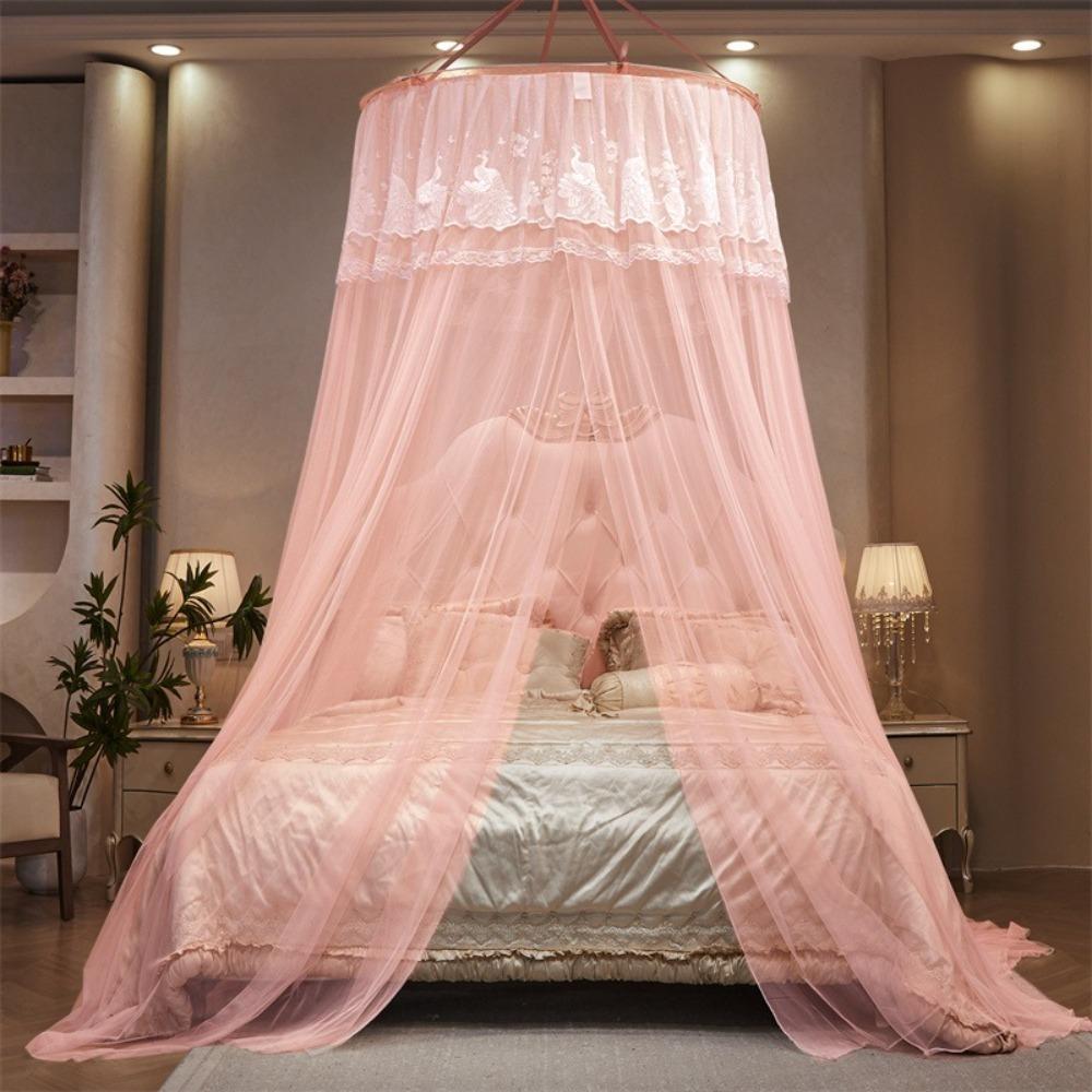 Fine Mesh Hanging Princess Mosquito Net Lace Bed Canopy Romantic Dome Mosquito Net  Girls Room