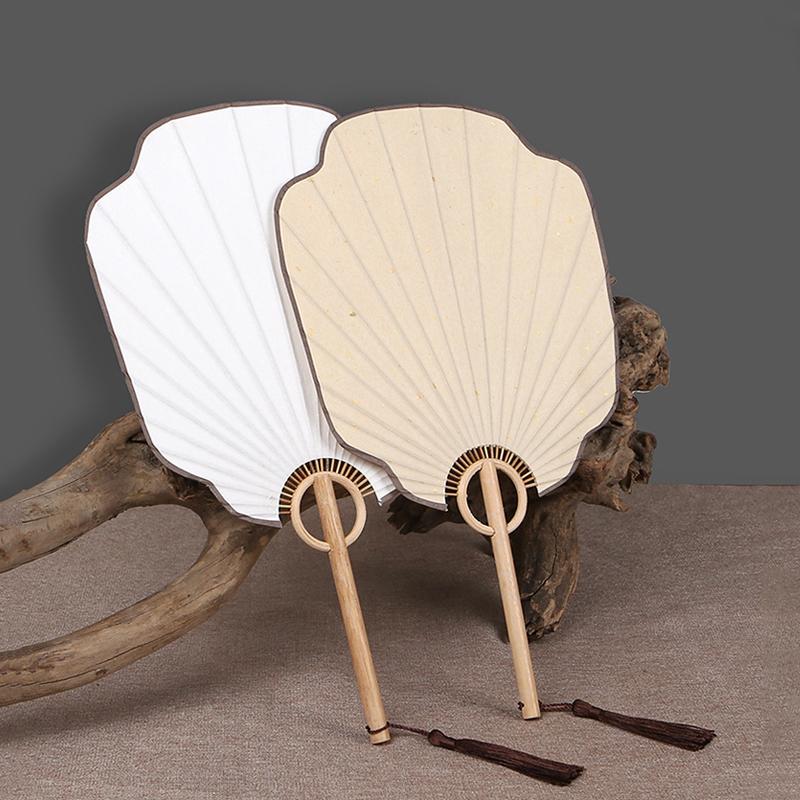 Элегантный и уникальный традиционный простой веер DIY искусство ручная роспись круглый квадратный высококачественная рисовая бумага