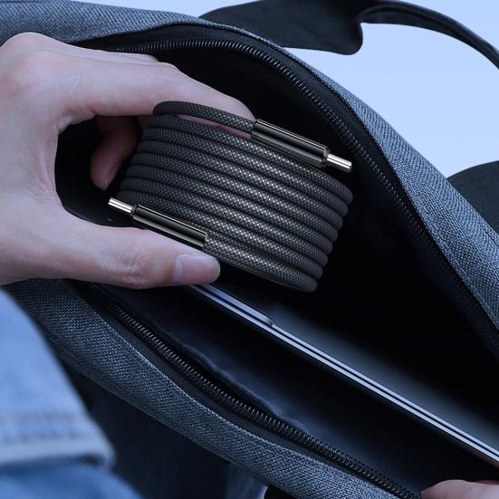 Магнитный кабель для передачи данных, оплетка, USB-кабель C, выдвижной кабель для быстрой зарядки iPhone, ноутбука, автомобильного зарядного устройства для путешествий