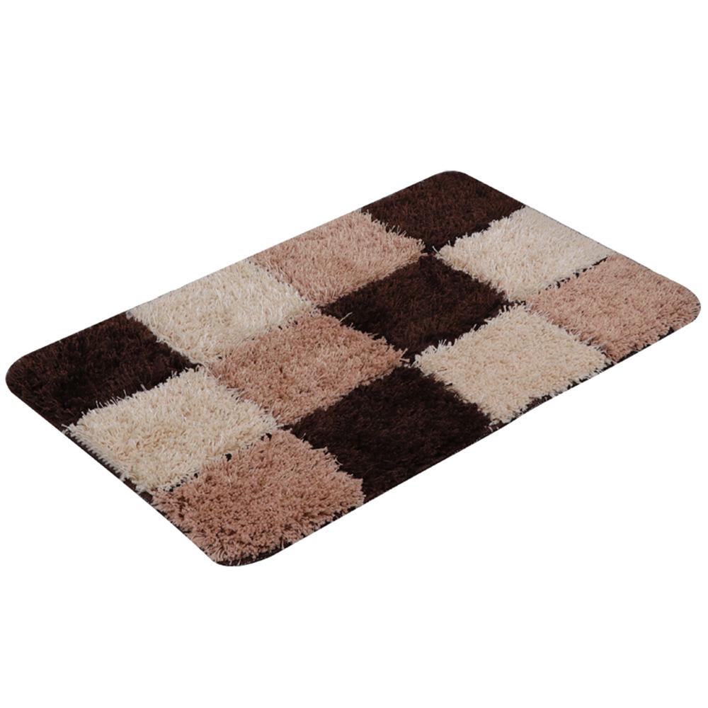 Thickened Geometric Bathroom Carpet Three-piece Bathroom Floor Mat Non-slip Mat Rectangular Foot Mat Entry Door Absorbent Mat