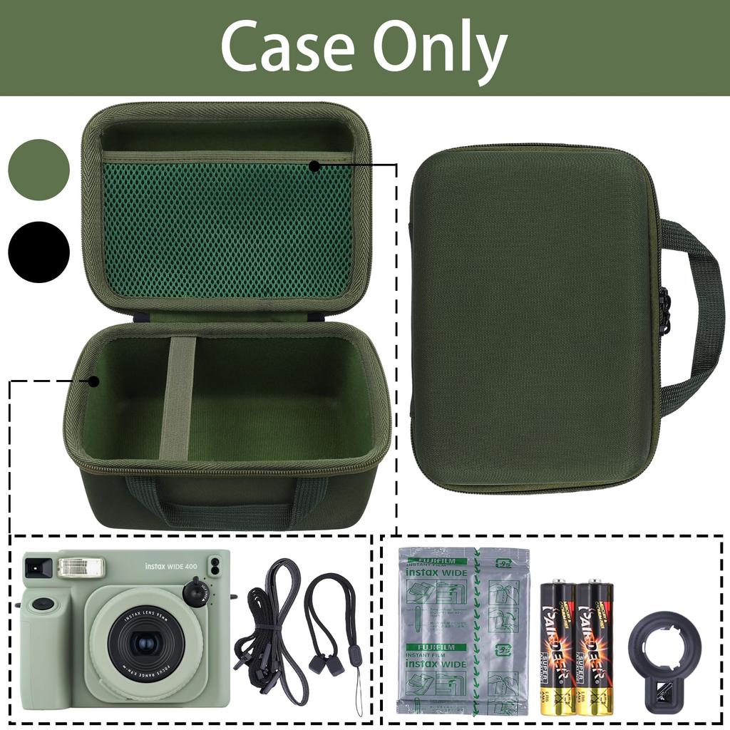 Fujifilm FUJIFILM Instant Camera Instax WIDE Instax WIDE 400 INS WIDE 400 Dedicated Storage Green Aenllosi (Case Only) Case, -