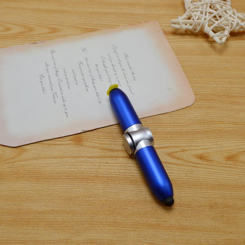 Creative Multi-Functional Fidget Spinner Ballpoint Pen with LED Light & Touch Screen Capability