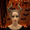PU Halloween Horns Headband Ox Horn Halloween Hair Hoop Funny Cosplay Hairband  Men