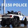 Масштаб 1/24 Raptor F150 Полицейская машина Модель Внедорожник Корпус из сплава металла Украшения Поколение Звук и Свет Инерционная игрушка Подарок на день рождения мальчика