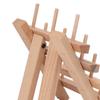 Beech Wood Wooden Thread Rack Foldable Design Bobbin Organizer  For DIY Embroidery