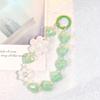 Short Style Sweet Mobile Phone Lanyard Pendant Crystal Bead Phone Chain  Girl Gift