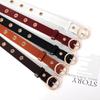 Versatile Leather Pu Belt For Women With Punching Detail And Buckle Metal