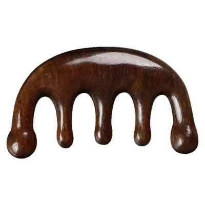 Маленький дельфин Портативная пятизубая сандаловая массажная расческа с шариковыми кончиками