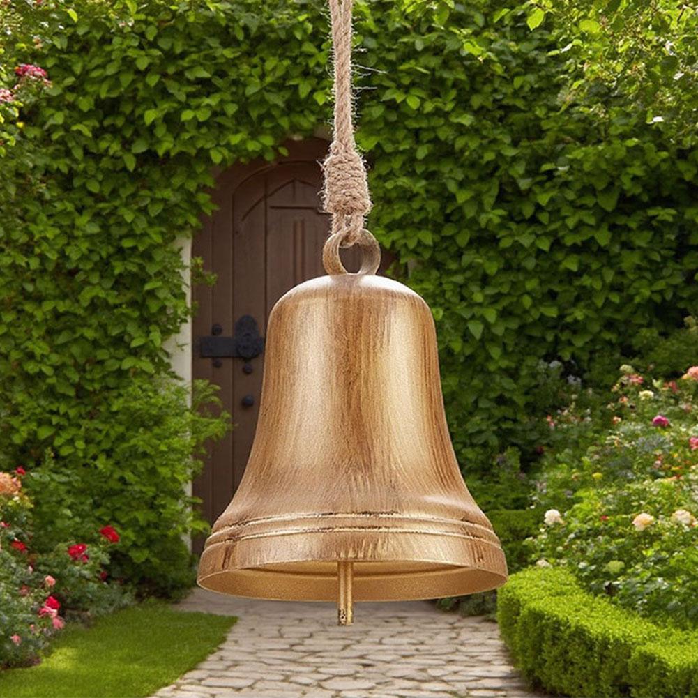 Многофункциональные Ретро Бронзовые Звенящие Конопляные Веревочные Колокольчики Рождественские Украшения Упаковка для Подарков Громкий Звук DIY Праздничные Поделки Украшение
