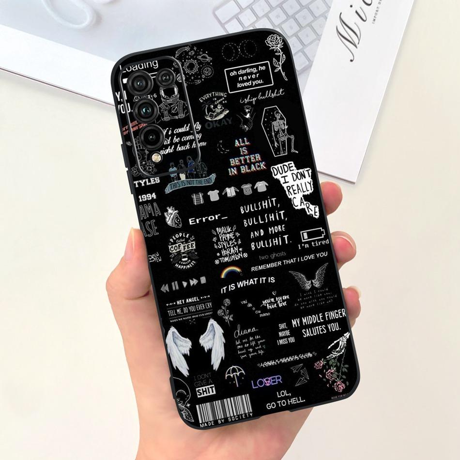 For Honor 10X Lite Phone Case Honor 10Xlite DNN-LX9 Fashion Moon Design Soft Silicon Shockproof Protective Cover Bumper