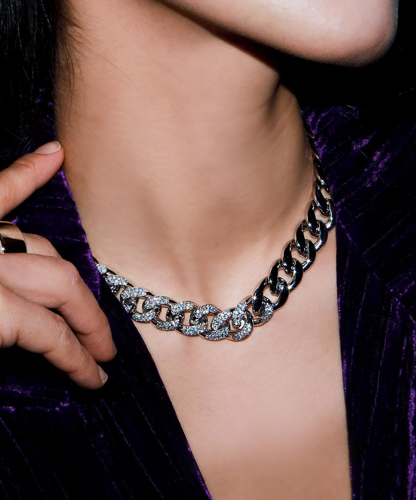 Sundaydiscoclub Disco Club Half Necklace Silver