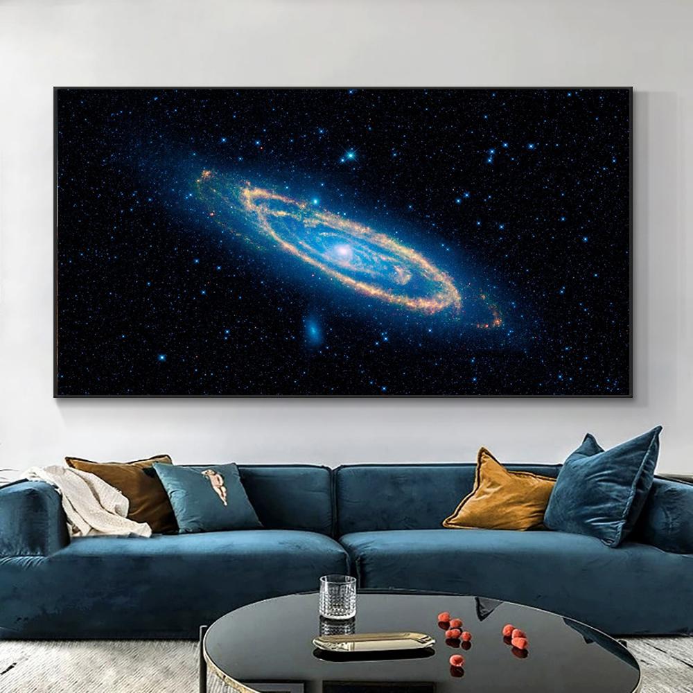 Космос Звездное небо Висящая картина Космическая туманность Украшение Картина Солнечная система Планета Орбитальная Вселенная Научно-фантастический плакат о галактике