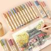 3pcs New Retro Color Art Marker Drawing Pens Set Soft Brush Tip Original Design Calligraphy Lettering Painting